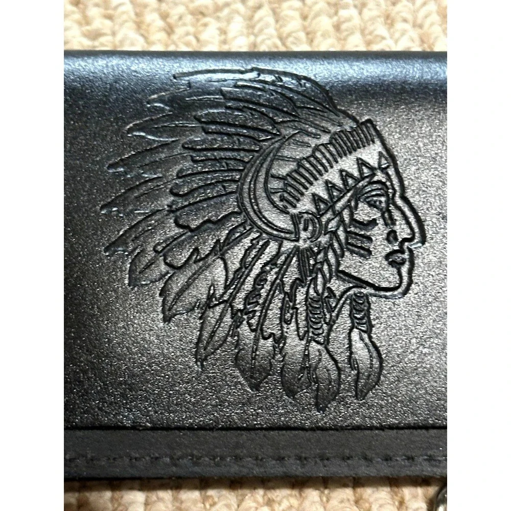 Wallet Genuine Leather USA Chain Cool moto biker retro outsiders western chief